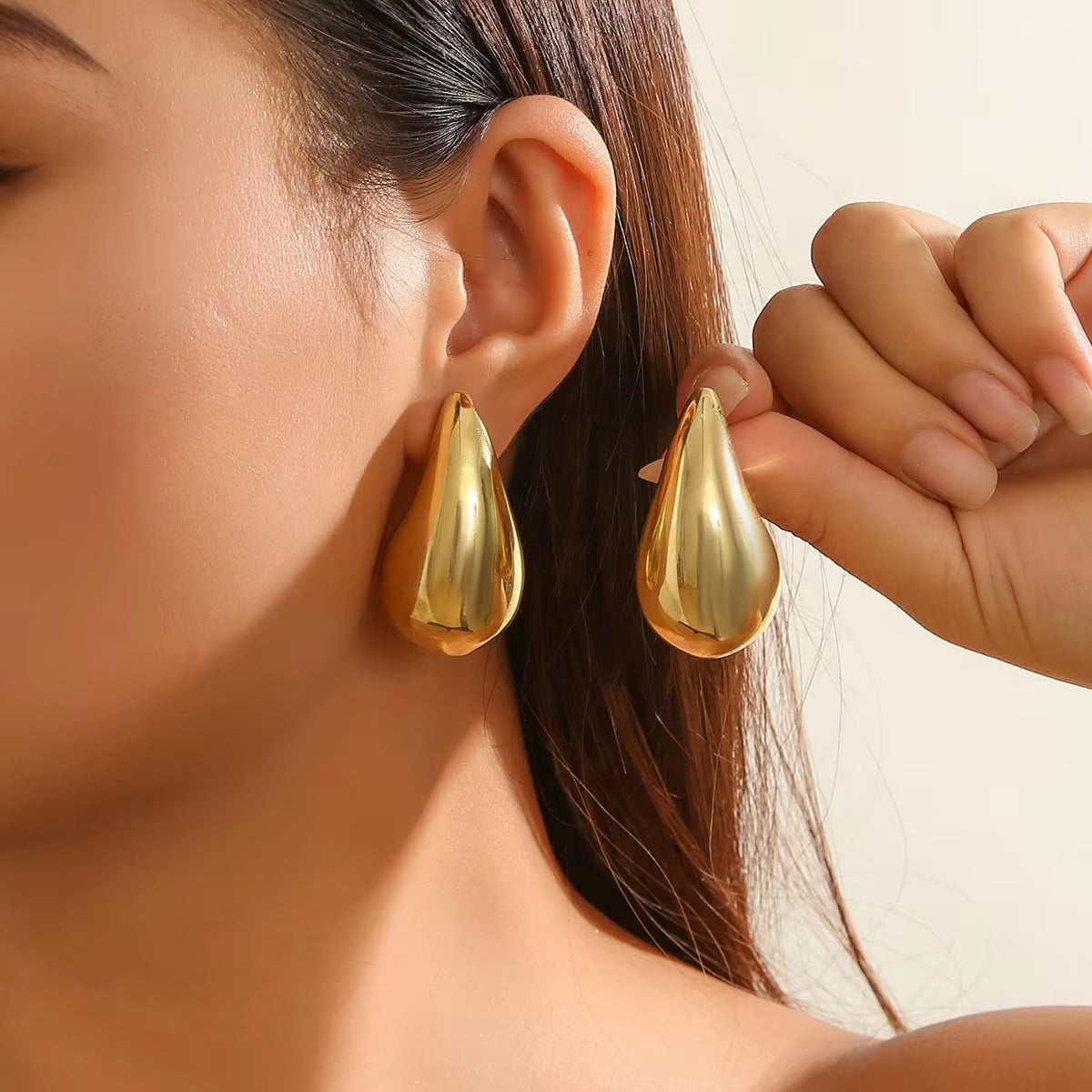 Stylish 6-Piece Gold Plated Waterdrop Hoop Earring Set for a Chic Minimalist Look! ✨💖 #Jewelry #Earrings #Fashion