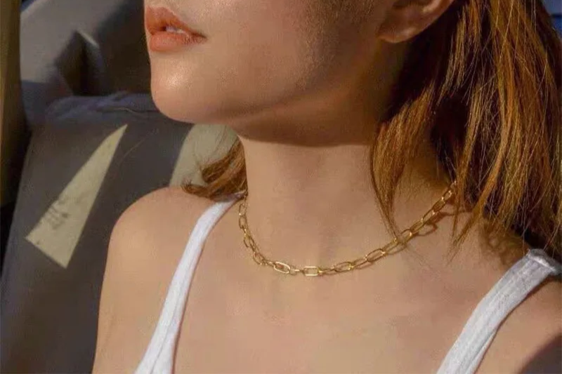 Elevate Your Style with Our Stunning Gold Paper Clip Chain Necklace - Perfect Gift for Everyone!