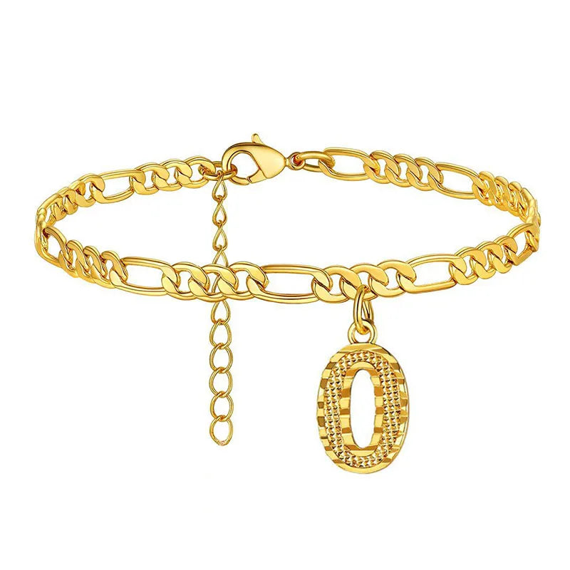 Shine bright with our Vintage 26 Initial Letter Gold-Plated Cuban Chain Anklet – perfect for adding a personal touch to your summer style! ✨🦵💖